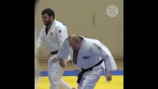 Putin Spars With Russian Judo Team [upl. by Neelasor]