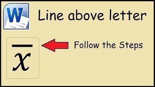 How to Put a Line Above a Letter in Word [upl. by Calvert514]