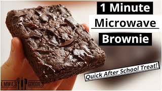 1 Minute Microwave BROWNIE  The EASIEST Chocolate Brownie Recipe [upl. by Lash]