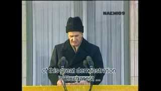 Nicolae Ceausescu LAST SPEECH [upl. by Kam]