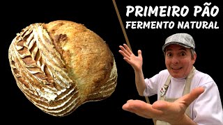 Meu Primeiro Pão com Fermento Natural  Sem Segredos  Você vai adorar [upl. by Zeena]