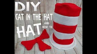 DIY quotCAT IN THE HATquot Hat and Bow [upl. by Ddart]