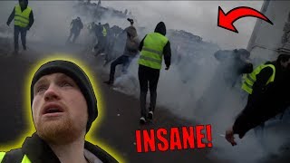 WE WENT TO THE PARIS RIOTS YELLOW VEST PROTESTS [upl. by Him]