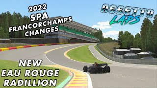 SPAFRANCORCHAMPS 2022 CHANGES  Assetto Corsa [upl. by Aisiat]