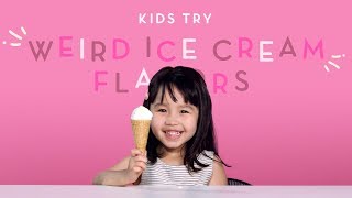 Kids Try Weird Ice Cream Flavors  Kids Try  HiHo Kids [upl. by Atinyl392]