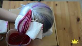 Dyeing a Section of your Wig Sharpie Method [upl. by Kenzie]