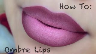 HOW TO  Ombre Lips Drugstore Products [upl. by Yeltnerb]