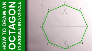 How to Draw an Octagon inscribed in a Circle [upl. by Durham]