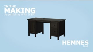 IKEA HEMNES Desk Assembly Instructions [upl. by Maillliw994]