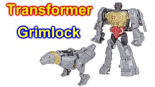 Grimlock Transformer Authentics Open and Build Review [upl. by Ecinahs]