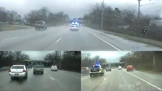 Raw Dashcam Videos From Wild Police Chase In Tennessee [upl. by Ellekcim]