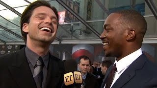 Anthony Mackie Crashes ET Interview Becomes Correspondent at Captain America Premiere [upl. by Mirak]