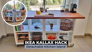 IKEA KALLAX KITCHEN ISLAND HACK │TRANSFORMING AN IKEA KALLAX SHELVING UNIT INTO A DIY KITCHEN ISLAND [upl. by Shorter273]