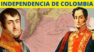 La INDEPENDENCIA DE COLOMBIA etapas luchas y la campaña de Bolívar⚔️ [upl. by Neema469]