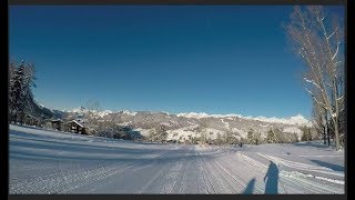 Mont DArbois Megève par Belle Arbois piste ski rouge 20172018Chute à Ski [upl. by Duster371]