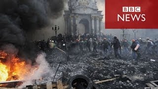 Ukraine Protest Kiev once again a battlezone  BBC News [upl. by Dorcea]