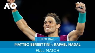 Matteo Berrettini v Rafael Nadal Full Match SF  Australian Open 2022 [upl. by Hanus555]