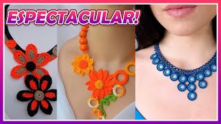 ESPECTACULARES COLLARES TEJIDOS A CROCHET DIY [upl. by Ermey]