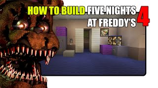 How To Build Five Nights at Freddys 4 Map in Minecraft Fnaf 4 Map [upl. by Alisan]