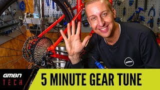 5 Minute Gear Adjust  How To Set Up Your Mountain Bike Gears Correctly [upl. by Adlaremse]