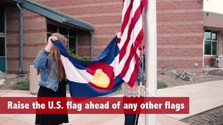 Tutorial Raising and Lowering the US Flag [upl. by Mandie]