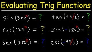 How To Use Reference Angles to Evaluate Trigonometric Functions [upl. by Beesley]