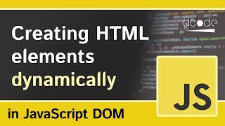 DocumentcreateElement  Javascript DOM [upl. by Emerick]