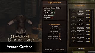 Bannerlord  Blacksmith Mod  Armor Crafting Weapon Ordering [upl. by Htebazila]