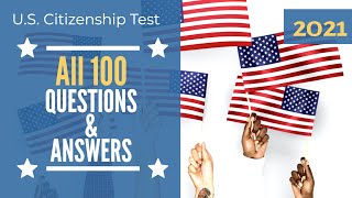 US Citizenship Naturalization Test 2021  official USCIS 100 questions amp answers [upl. by Ahsart]