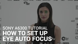 Sony a6300 Tutorial How To Use Eye Auto Focus [upl. by Ecined]