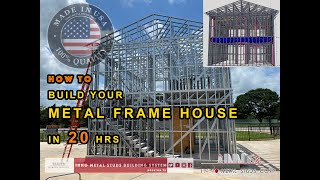 How to build your Metal Frame House in 20hrs [upl. by Ahsilac]