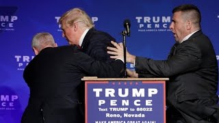 Donald Trump rushed off stage during rally in Nevada [upl. by Enimisaj273]