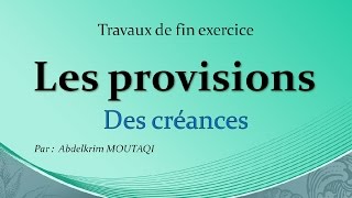 la provision pour dépréciation des créances [upl. by Chariot]