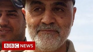 Qasem Soleimani Mourners gather in Iraq for funeral  BBC News [upl. by Aikemahs714]