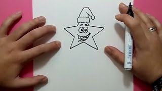 Como dibujar una estrella paso a paso 4  How to draw a star 4 [upl. by Lienhard]