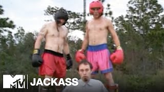 Stilt Boxing ft SteveO amp Ryan Dunn 2001  Jackass [upl. by Tlevesoor]