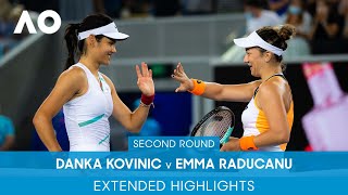 Danka Kovinic v Emma Raducanu Extended Highlights 2R  Australian Open 2022 [upl. by Maker]