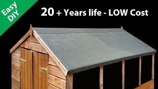 How to Felt a Shed Roof  Fit long life Roofing Felt [upl. by Ecyor251]