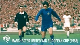 Manchester United Win European Cup vs SL Benfica 1968  British Pathé [upl. by Aisercal]