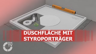 Kaldewei Montage Duschfläche Superplan mit Styroporträger extraflach  SHKTV [upl. by Elo]