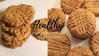 Healthy Peanut Butter Oatmeal Cookies  2 ways [upl. by Brew]