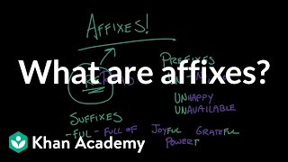 What are affixes  Reading  Khan Academy [upl. by Yim]