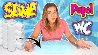 SLIME con PAPEL higiénico  TOILET PAPER SLIME  COMO SE HACE SLIME [upl. by Trillby152]