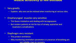 Neuromuscular Blocking and Reversal Agents  Dr Hessel [upl. by Eisteb]