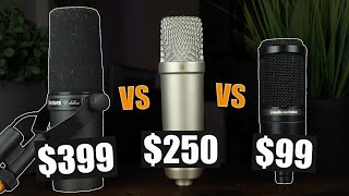 BEST MICROPHONES FOR VOCALS  Shure SM7B Rode NT1A amp AudioTechnica AT2020 [upl. by Oalsecnew]