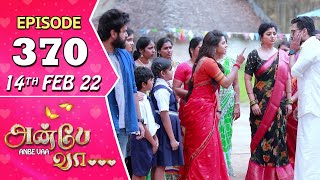 Anbe Vaa Serial  Episode 370  14th Feb 2022  Virat  Delna Davis  Saregama TV Shows Tamil [upl. by Acinhoj]