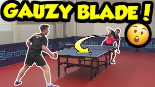 TESTING SIMON GAUZYS TABLE TENNIS BAT [upl. by Enicar]