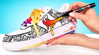 Individuell gestaltete Cartoon Nike Air Force 1 👟 [upl. by Ahseinat353]