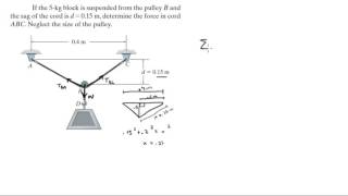 Determine the force in cord ABC [upl. by Ulah]