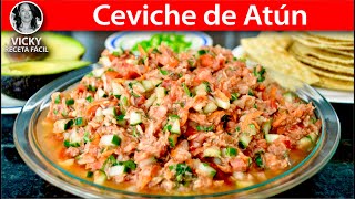 Ceviche de Atún  VickyRecetaFacil [upl. by Brunella236]